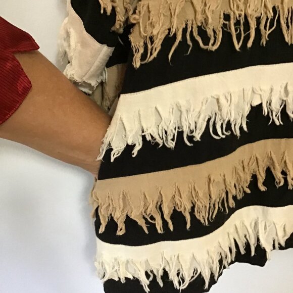 Yak Magik Fringed Button Front Lightweight Cardigan Size M - Picture 9 of 14